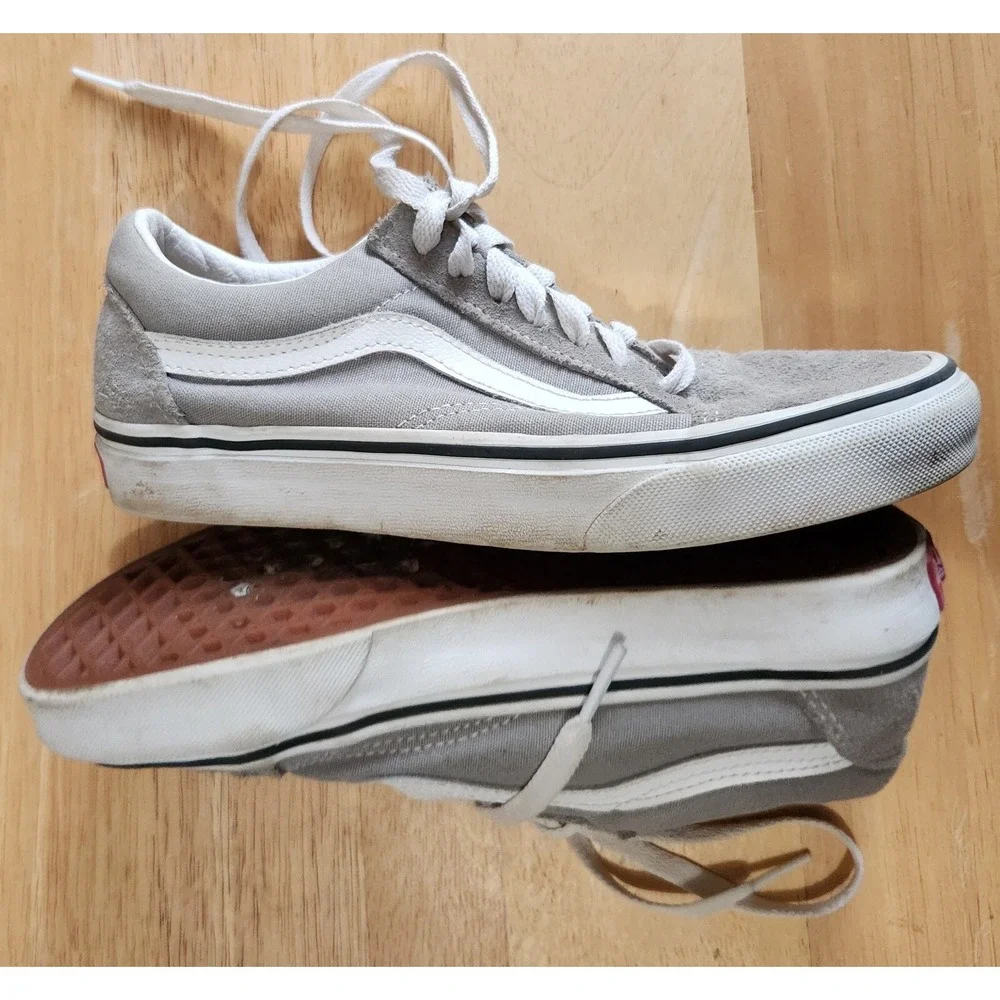 Vans Unisex Off The Wall Gray Casual‎ Shoes Sneakers Size 6 Women 4.5 Men 4.5 Y